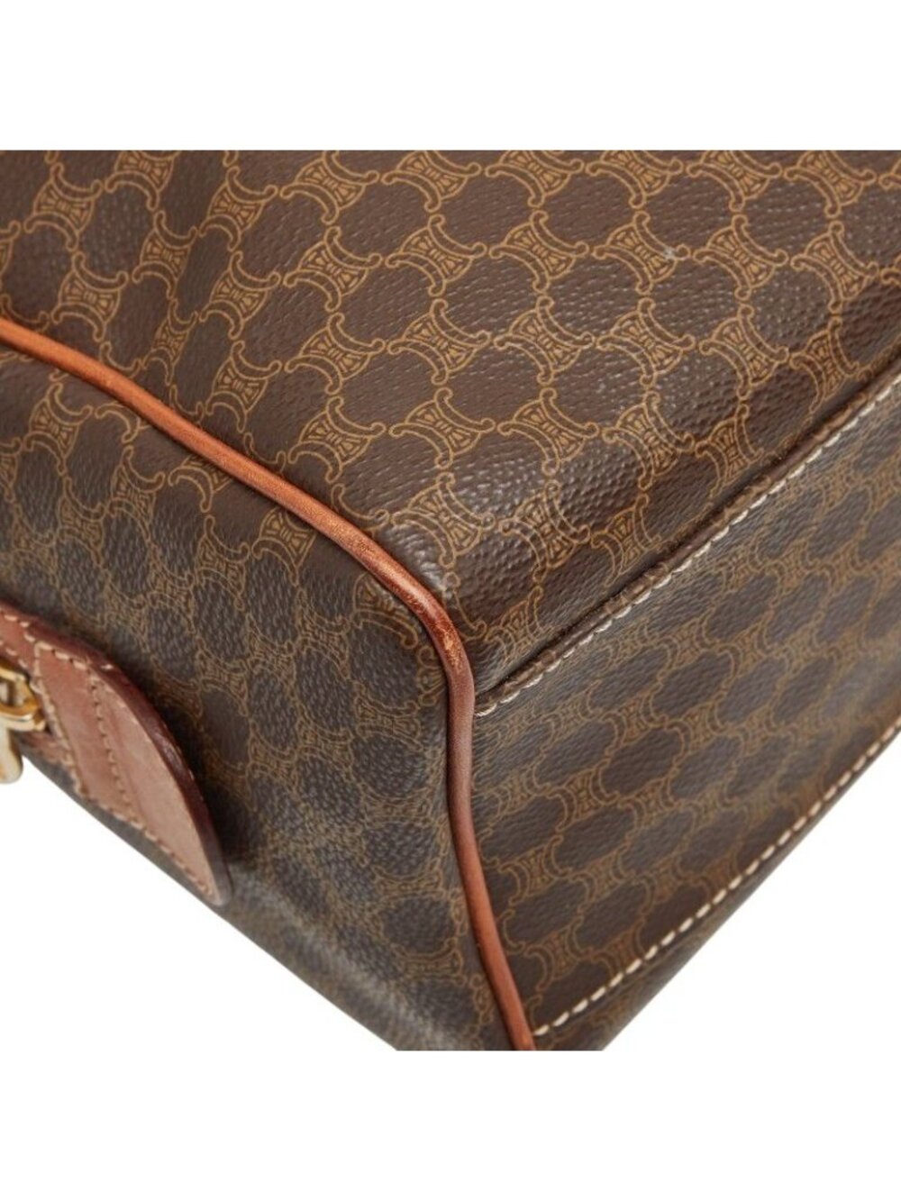 ★SOLD★ Celine Macadam Mini Boston Bag Brown Leather - Picture 5 of 10